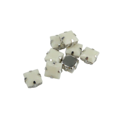 Gemas Engarzada Opaca Cuadrada 8x8 mm