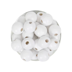 Madera Redonda 17x18mm Blanca - ALMACEN DE ARMADO