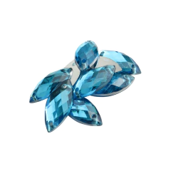 Imagen de Gemas Para Coser Facetadas Semilla Navette 9x20 mm