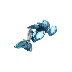 Imagen de Gemas Para Coser Facetadas Semilla Navette 7x15 mm