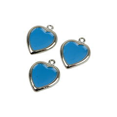 Corazon Esmaltado Con Borde x 5 Unidades - comprar online