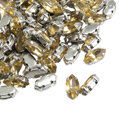 Gemas Engarzada Traslucida Semilla 5x10 mm