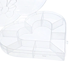 Caja Plástica Corazon Con Moño 9 Divisiones en internet