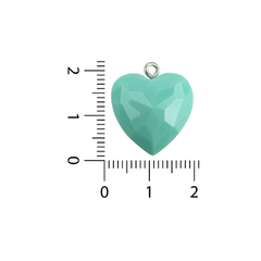 Imagen de Dijes de Resina Corazon Plano