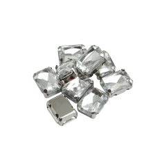Gemas Engarzada Traslucida Rectangular 10x14 mm - comprar online