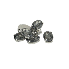 Gemas Engarzada Oval Traslucida 10x14 mm - comprar online
