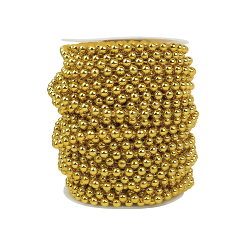 Perla Inyectada Lisa 6 mm Dorado