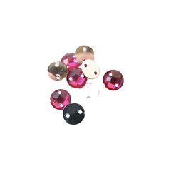 Gemas Para Coser Facetadas Redonda 8 mm x 200/500 unidades