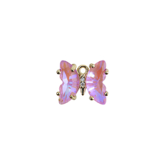 Dijes Mariposa de Vidrio con Borde Dorado 18k - comprar online