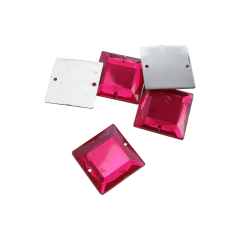 Gemas Para Coser Facetadas Cuadrada 16x16 mm - tienda online