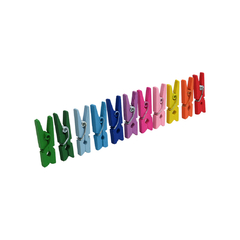 Broche de Madera Multicolor 2,5 cm