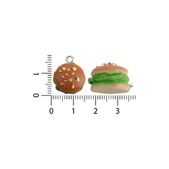 Dijes de Resina Hamburguesa Vegana - comprar online