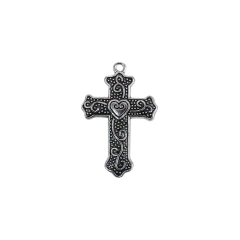 Dijes de Fundición Cruz Grande Patinada