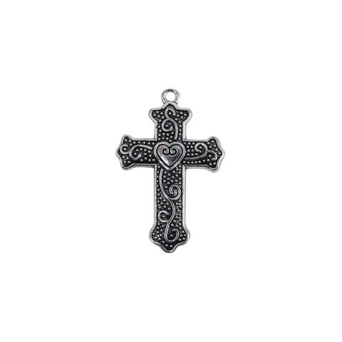 Dijes de Fundición Cruz Grande Patinada