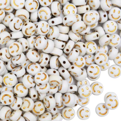 Imagen de Plastico Plano Blanco Carita Dorada