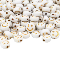 Plastico Plano Blanco Carita Dorada - comprar online