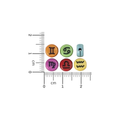Plastico Plano Mix Oscuro Signos del Zodiaco Negros en internet