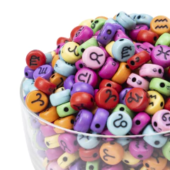 Plastico Plano Mix Oscuro Signos del Zodiaco Negros - tienda online