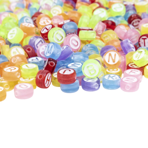 Plastico Plano Letra Mix Transparente Fondo Blanco - comprar online