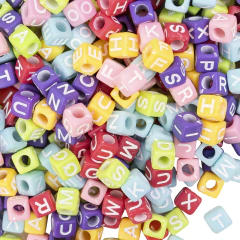 Imagen de Plastico Cuadrado Mix Claro Letra Blanca