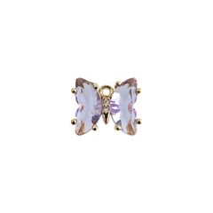 Dijes Mariposa de Vidrio con Borde Dorado 18k - ALMACEN DE ARMADO