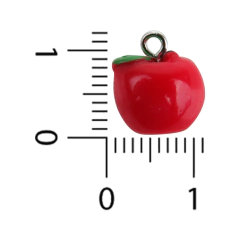 Dijes de Resina Manzana - ALMACEN DE ARMADO