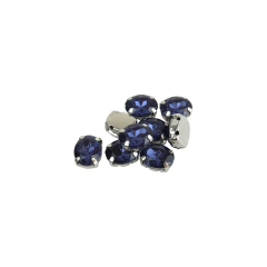 Gemas Engarzada Oval Traslucida 8x10 mm - comprar online