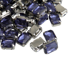 Imagen de Gemas Engarzada Rectangular Traslucida 06x08 mm