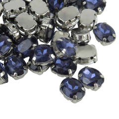 Gemas Engarzada Oval Traslucida 8x10 mm en internet