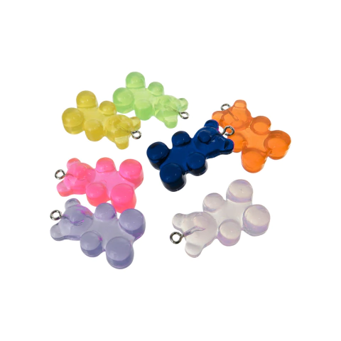 Dijes de Resina Osito Traslucido Grande