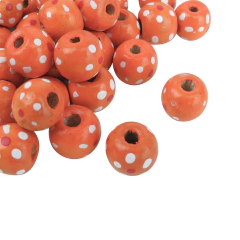 Imagen de Cuentas de Madera con Pintitas 10 mm