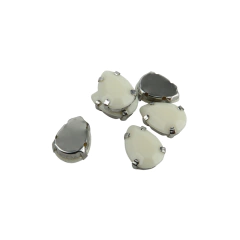 Gemas Engarzada Gota Opaca 10x14 mm - comprar online