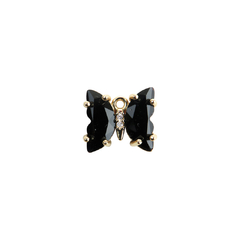 Imagen de Dijes Mariposa de Vidrio con Borde Dorado 18k