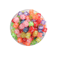 Plastico Cuadrado Numeros Mix Transparentes