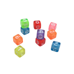Plastico Cuadrado Numeros Mix Transparentes - tienda online