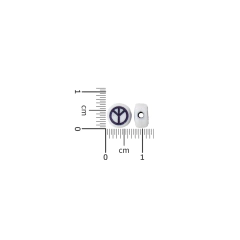 Plastico plano Redondo Blanco Simbolo Paz - comprar online