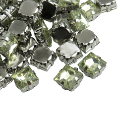 Gemas Engarzada Traslucida Cuadrada 8x8 mm - tienda online