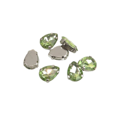 Gemas Engarzada Gota Traslucida 10x14 mm - ALMACEN DE ARMADO