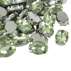 Gemas Engarzada Oval Traslucida 10x14 mm en internet
