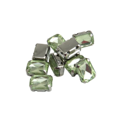 Gemas Engarzada Traslucida Rectangular 10x14 mm