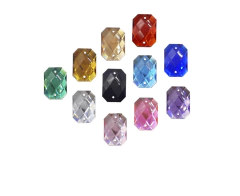 Gemas Para Coser Facetadas Rectangular 10x14 mm