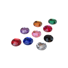 Gemas Para Coser Facetadas Redonda 12 mm x 100/500 unidades