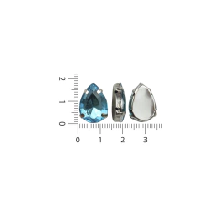 Gemas Engarzada Traslucida Gota 13x18 mm - comprar online