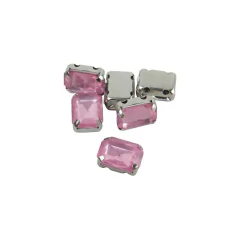 Gemas Engarzada Opalina Rectangular 06x08 mm - tienda online