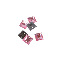 Gemas Para Coser Facetadas Cuadrada 12x12 mm - ALMACEN DE ARMADO