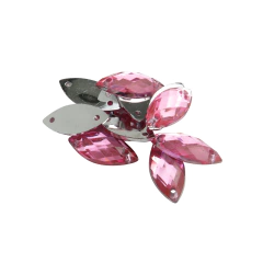 Imagen de Gemas Para Coser Facetadas Semilla Navette 9x20 mm