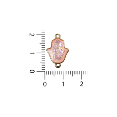 Dijes Mano Hamsa con Borde Dorado 18k - ALMACEN DE ARMADO