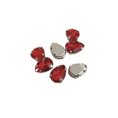 Gemas Engarzada Gota Traslucida 10x14 mm - tienda online