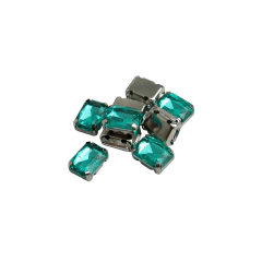 Gemas Engarzada Rectangular Traslucida 06x08 mm - tienda online