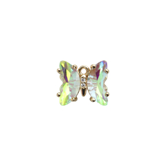 Dijes Mariposa de Vidrio con Borde Dorado 18k - ALMACEN DE ARMADO